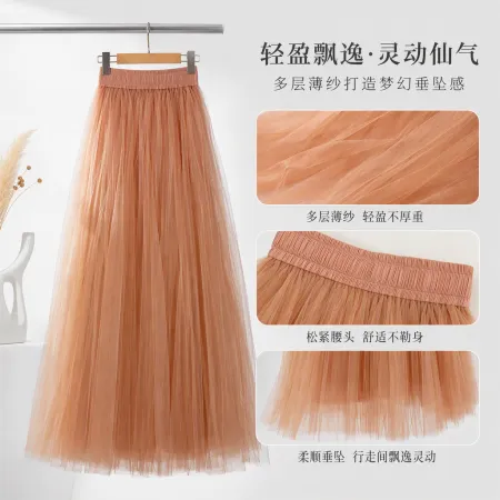 Sweet orange light chiffon dress, a new summer versatile and ethereal long women's dress fabric that is fresh and slimming Sweet orange light chiffon dress, a new summer versatile and ethereal long women's dress fabric that is fresh and slimming